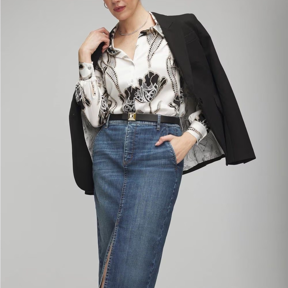 Denim Midi Skirt